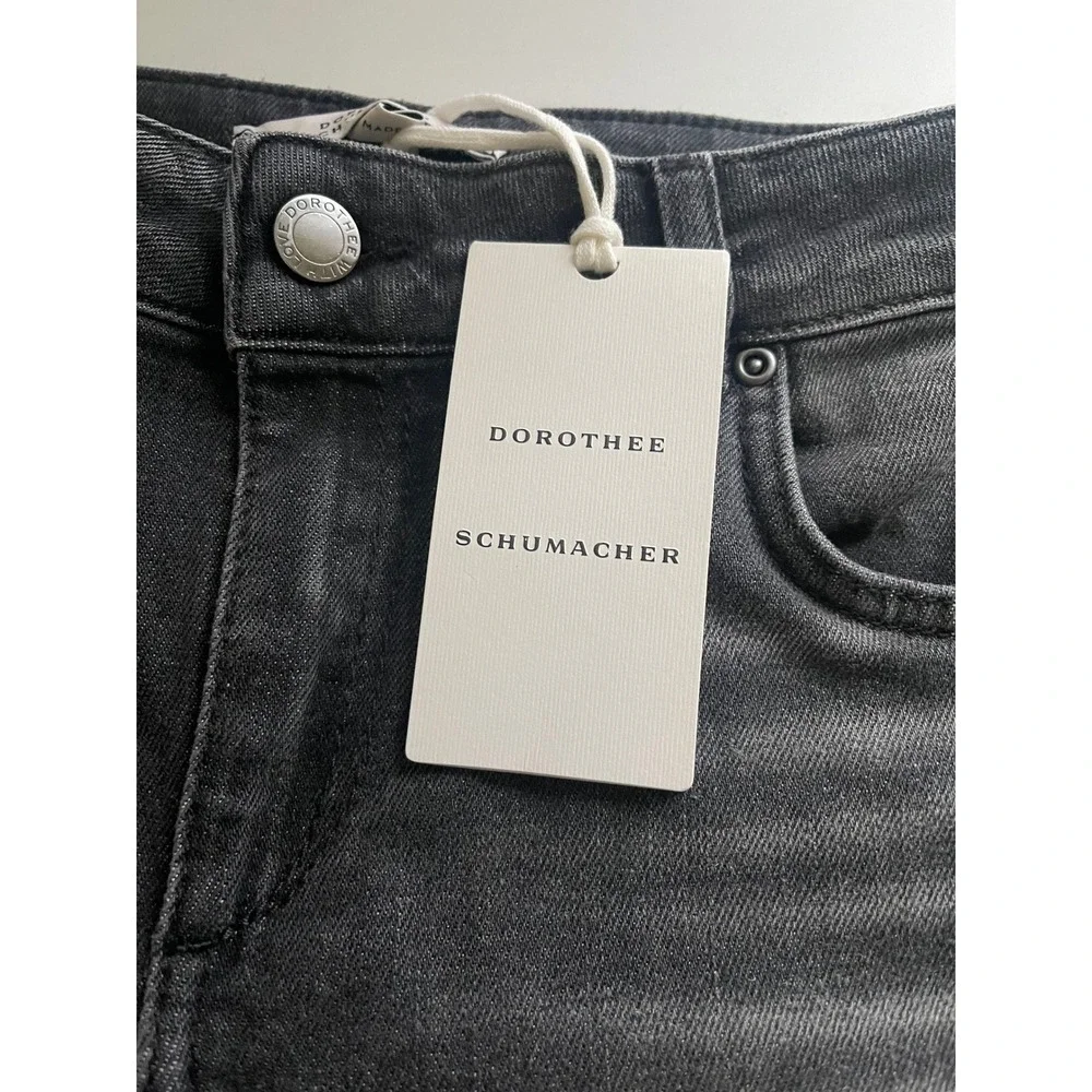Dorothee Schumacher Denim Attraction Pants Womens Black Wash‎ Cropped Jeans 6